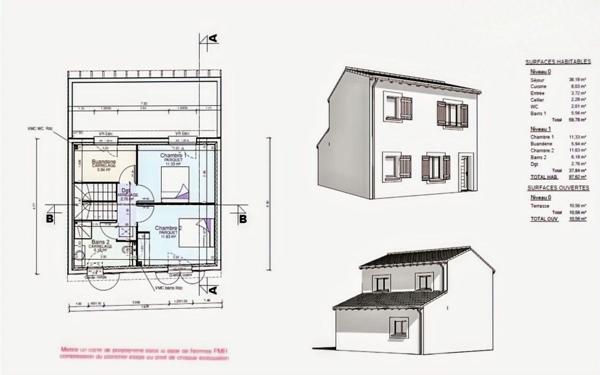 Maison à vendre    3 pièces • 97,62 m2 Caussade