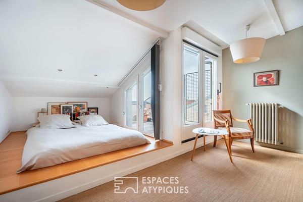 Maison d’architecte avec terrasses et jardin