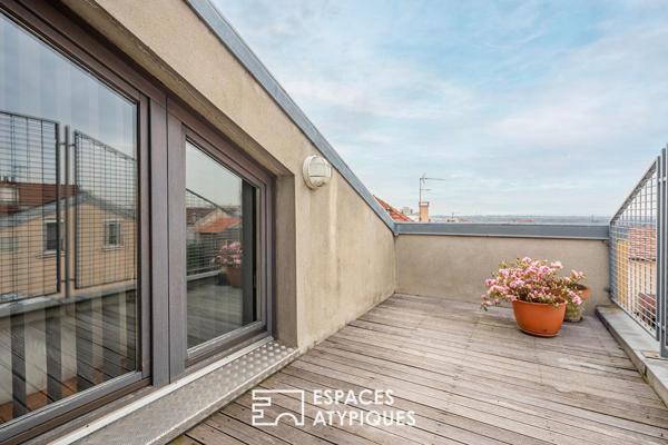 Maison d’architecte avec terrasses et jardin