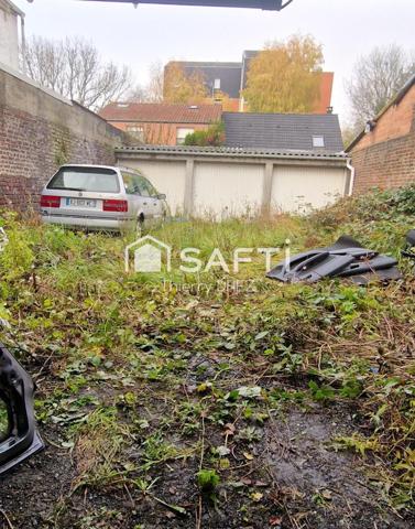 Terrain constructible de 170 m² avec 5 garages – Wattrelos (secteur Mont-à-Leux)