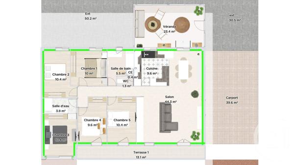 Maison à vendre  6 pièces - 124 m2 GUJAN MESTRAS - 33