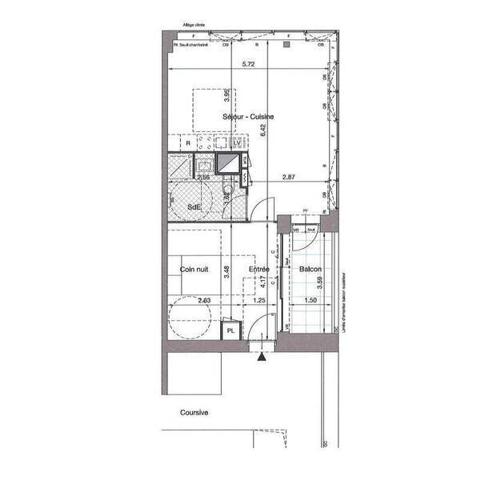 Appartement 2 pièces - 44300 Nantes -  Bottière