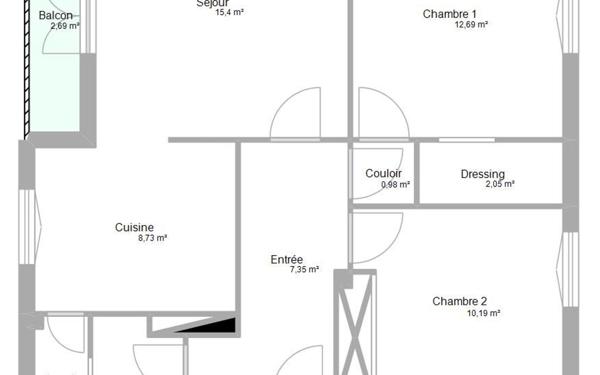 Appartement à vendre    3 pièces • 63,56 m2 Annemasse