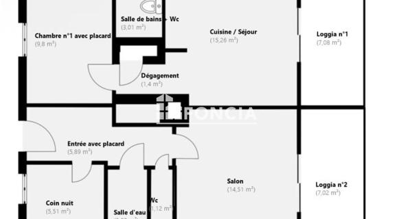 À vendre Appartement 4 pièces 59.35 m² - Six-fours-les-plages 83140