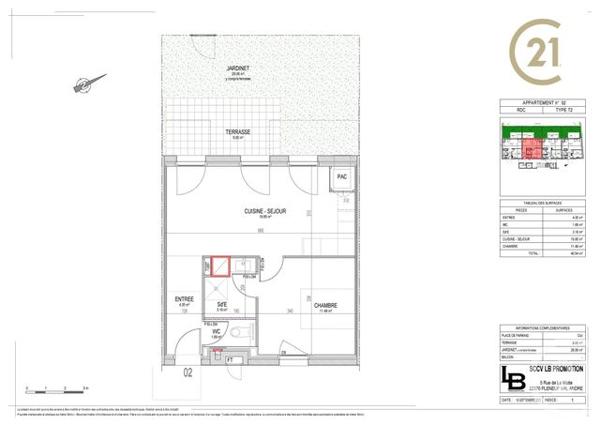 appartement à vendre 2 pièces - 40,54 m2 PLENEUF VAL ANDRE - 22