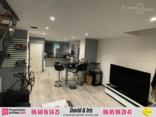 HENNEBONT Maison de ville lumineuse - 75 m²  - 2 chambres / bureau