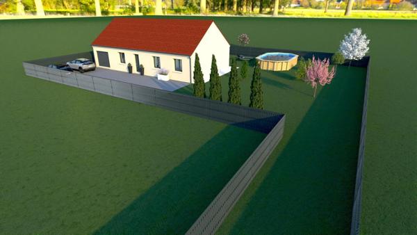 Terrain constructible sur 950 m2 viabilisé