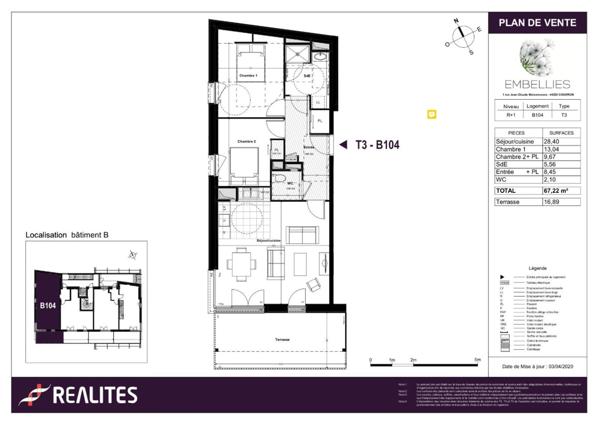 APPARTEMENT T3,  
Coueron 44220