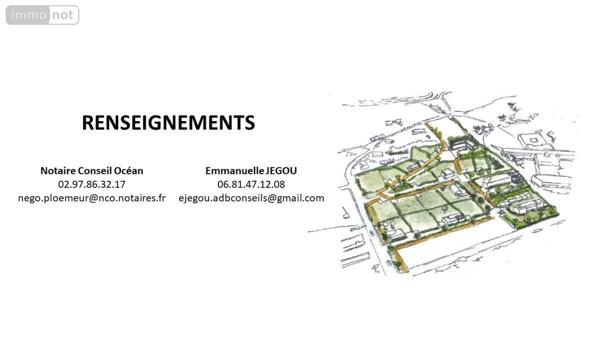 Terrain à Batir à vendre à Ploemeur dans le Morbihan (56270), ref : 56082-1381   
Kerpape