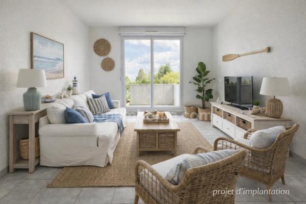 Proximité de Honfleur - Appartement 3 pièces avec terrasse– 55 m2 - 2 chambres - Parkings - Résidence avec piscine et tennis