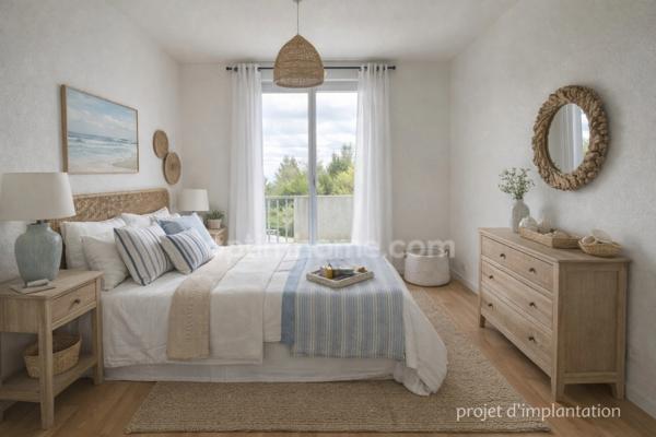 Proximité de Honfleur - Appartement 3 pièces avec terrasse– 55 m2 - 2 chambres - Parkings - Résidence avec piscine et tennis
