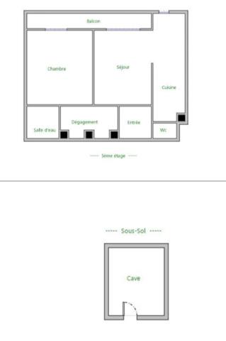 Appartement de 52m2 bénéficiant d'un vaste balcon et d'une vue dégagée, proche de toutes commodités.