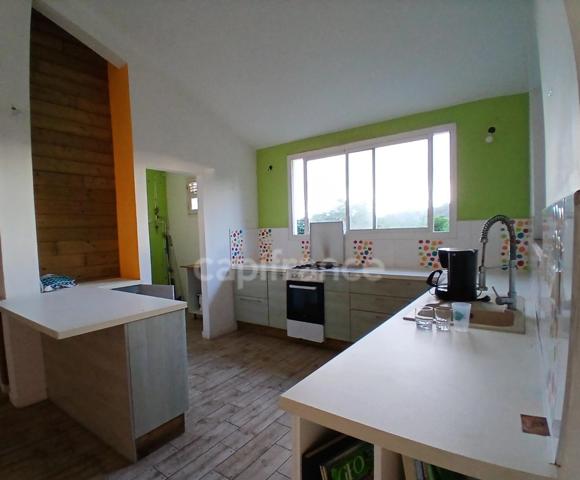 MAISON DE RAPPORT de 220m²- 3 Niveaux- DEUX T4 + UN T2. TERRAIN ARBORE 1700 M² AVEC PISCINE. RIVIERE PILOTE (972)