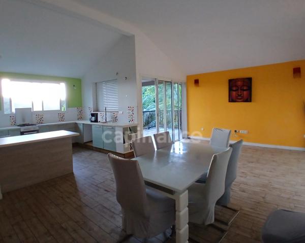 MAISON DE RAPPORT de 220m²- 3 Niveaux- DEUX T4 + UN T2. TERRAIN ARBORE 1700 M² AVEC PISCINE. RIVIERE PILOTE (972)