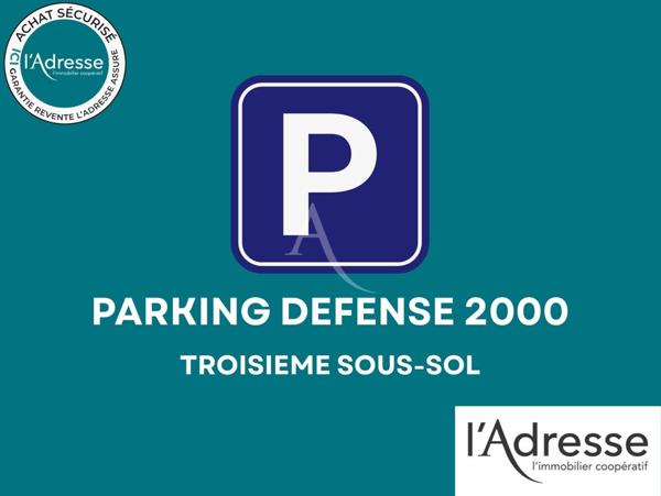 PUTEAUX/ DEFENSE Place de parking en sous-sol au -3