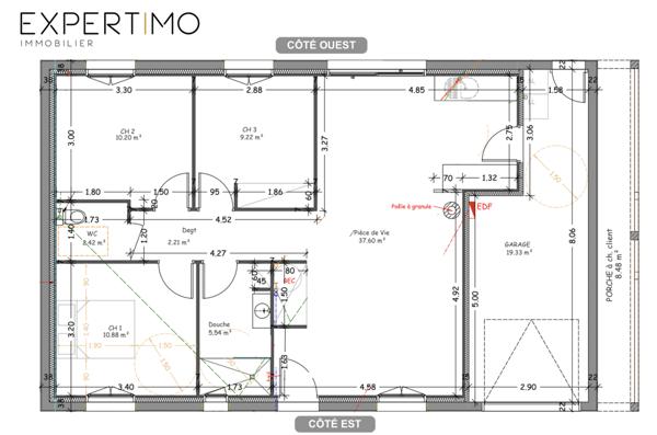 Angles (85750) Angles - Maison de plain-pied T4 de 2023 de 78 m² avec 3 chambres. Normes PMR