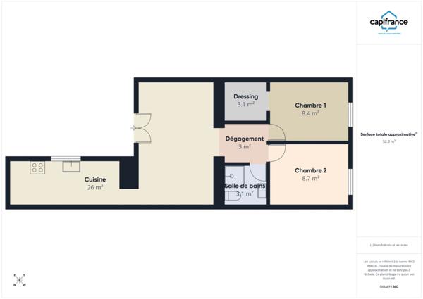 Appartement à vendre 3 pièces LABEGE (31)