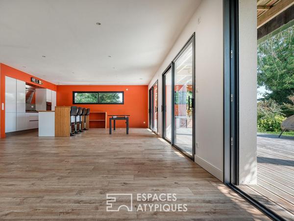 Architecture contemporaine avec son jardin secret quartier Saint-Marc