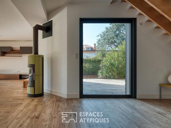 Architecture contemporaine avec son jardin secret quartier Saint-Marc