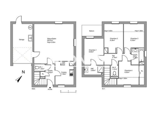 Location Maison 5 pièces 84.1 m² - DOMAINE DU HAUT BOIS Touques 14800
