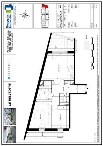 Appartement à louer 763 € CC JOUE LES TOURS 3 p 62 m² DPE C
