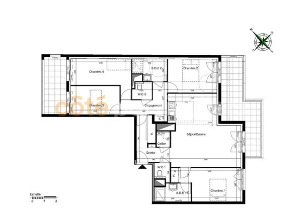 Vente Appartement109 m² - 5 Pièces - NANTES (44000)