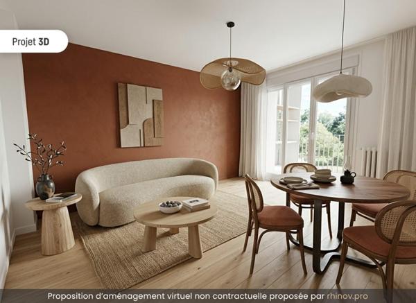 Appartement à vendre |  Vaulx-en-Velin |  3 pièces | 53 m²