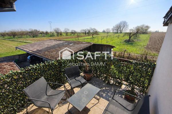 À Reiningue, vivez comme dans une maison individuelle au cœur de la nature, avec une vue dégagée sur les champs, 163 m² de confort, 2000 m² de terrain et un calme absolu