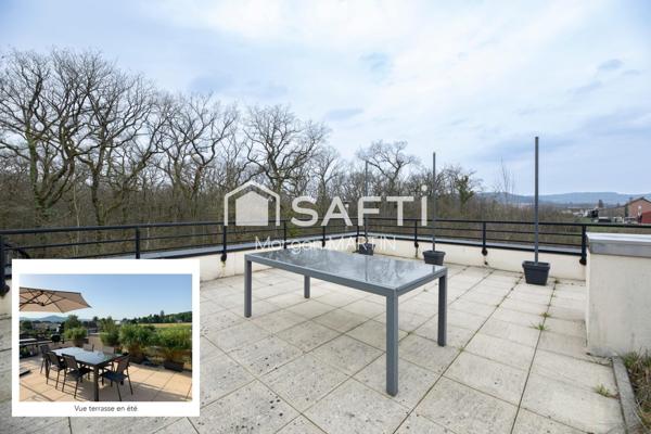 Appartement 137m² avec toit terrasses de standing sécurisée situé au calme proche des axes LUXEMBOURG/METZ