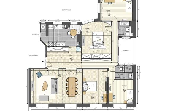 Appartement à louer    6 pièces • 151,30 m2 Paris 8