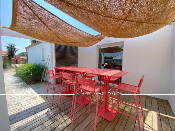 Dpt Vendée (85), à vendre SAINT HILAIRE DE RIEZ, à deux pas de ST GILLES CROIX DE VIE, maison 5 chambres avec sa grande pièce vitrée - jardin et piscine chauffée, parcelle de 1500 m2