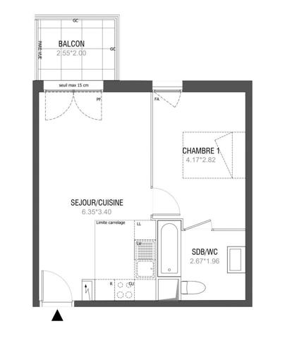 Appartement (neuf) à vendre 2 pièces 38 m² Hennebont