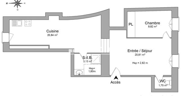 Location Appartement meublé 2 pièces 56.7 m² - Bagnols-sur-cèze 30200