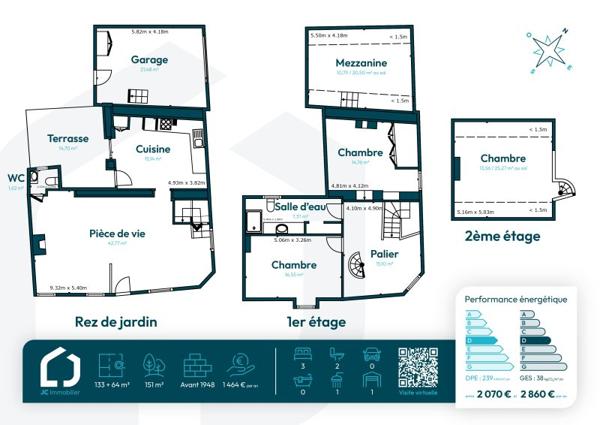 Vente / Maison T5 à Château-Landon (77570)