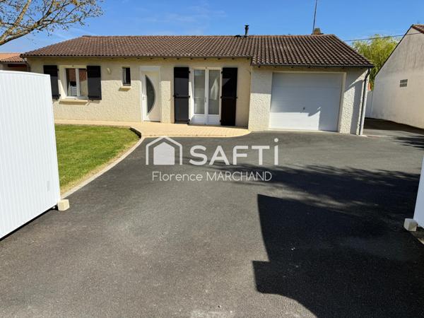 BEAU PLAIN-PIED  2 CH 1 BUREAU JARDIN 2 GARAGES ATELIER