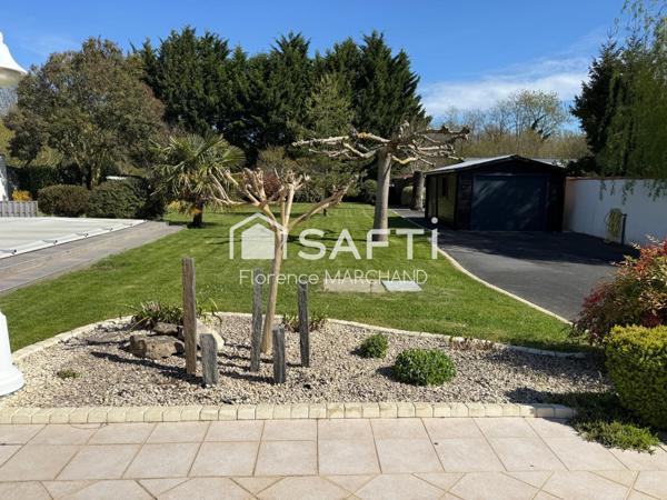 BEAU PLAIN-PIED  2 CH 1 BUREAU JARDIN 2 GARAGES ATELIER