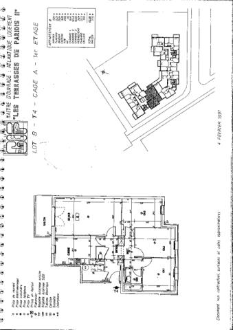 Appartement T4 NANTES Bottière - Chénaie - 82.3 m2  862 Euros
