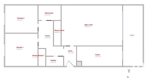 Appartement à vendre 3 pièces 62 m² Suresnes