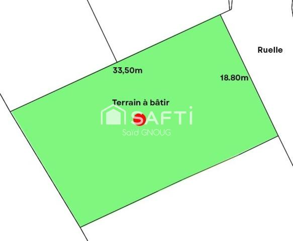 Terrain constructible de 614 m² et viabilisé – idéal projet familial