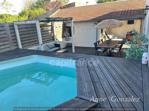 INGRE Centre, charmante Maison de ville T5 entièrement rénovée implantée sur un jardin de 377m2 avec piscine chauffée, dépendance et garage double