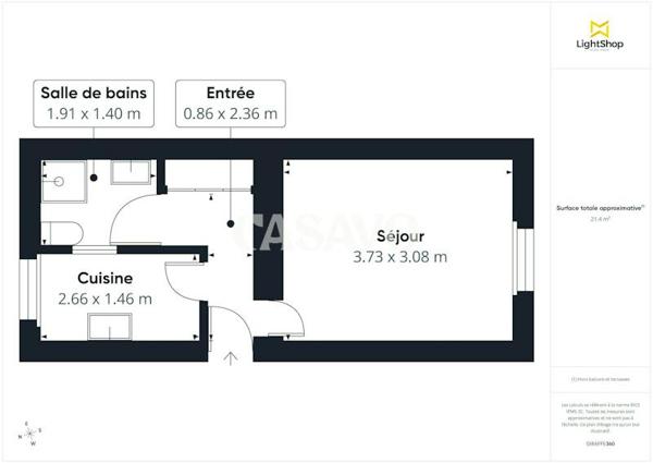 Vente Appartement 1 pièce de 22m² - 92120 Montrouge