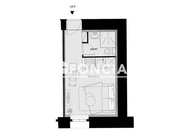 À vendre Studio 14.7 m² - Nice 06100