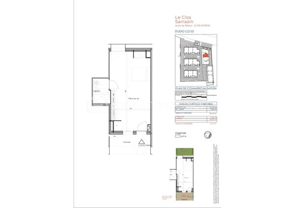 Appartement de 36,10 m²