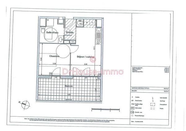 Appartement à louer 2 pièces de 38 m²