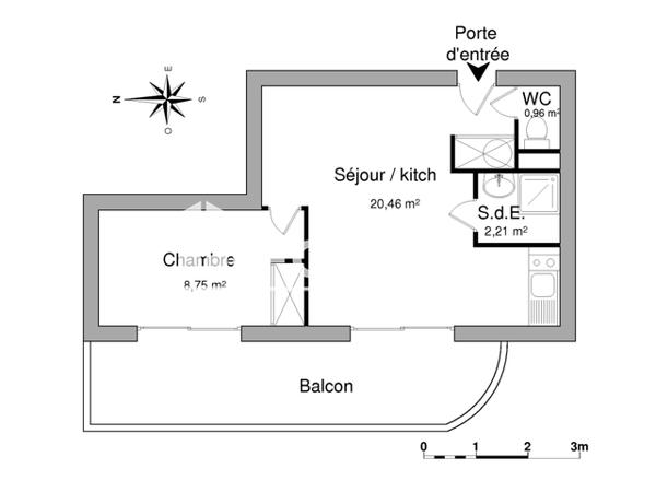 Location Appartement meublé 2 pièces 32.38 m² - 4 RUE DE LA SOLE La Rochelle 17000