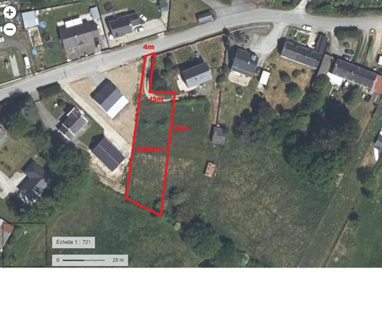 Terrain Constructible d'environ 900 m2 avec une façade d'environ 15m situé en campagne proche bourg de Pontchateau