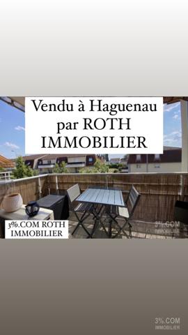 3%.COM Magnifique F2 moderne au calme avec balcon et garage  Haguenau (67500)