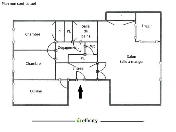 Appartement 4 pièces - 93 m² Exclusivité efficity