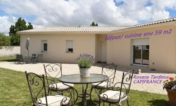 Maison à vendre 4 pièces FLEAC (16) Plain pied, terrain 1000 m2