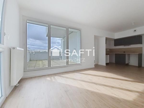 T3 59m² de 2022 au 5è étage avec grand balcon, vue dégagée et frais de notaire réduits !